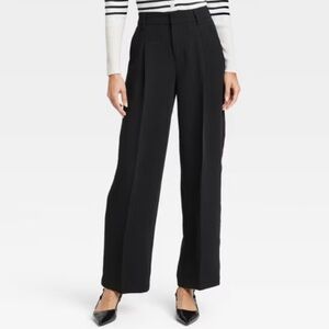 a New Day Black Signature Crepe High Rise Essential Trouser